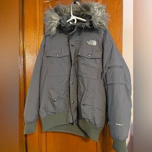The North Face Hyvent Faux Fur Hood Gray Coat Men